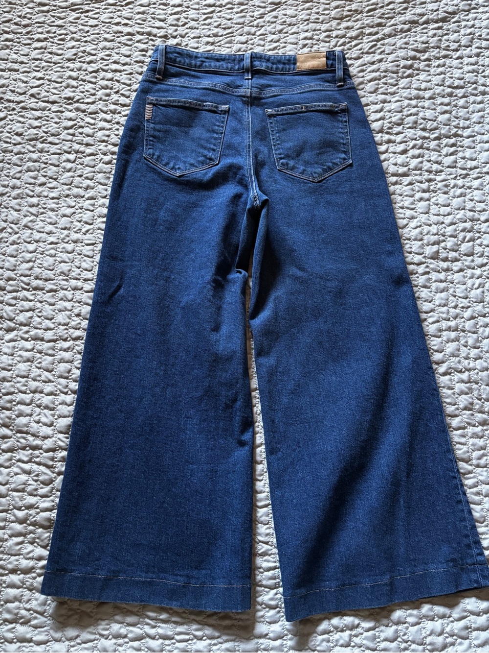 Paige Wide Leg Harper Jeans Dark Wash - Picture 2 of 7